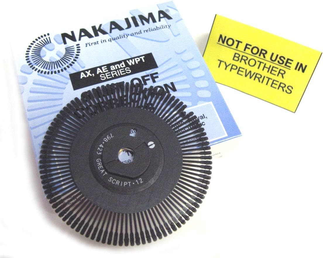 Nakajima Typewriter Printwheel - Script 12 - Supplies Typewriters Compatible