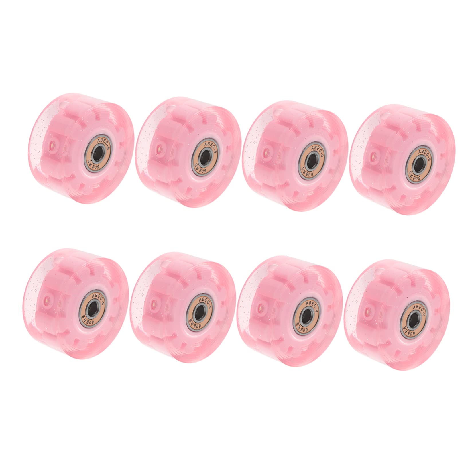Yardwe Replacement Skate Wheels 8 Pack Led Light up Wheels for Double Row Roller Skates Durable and Easy to Fit