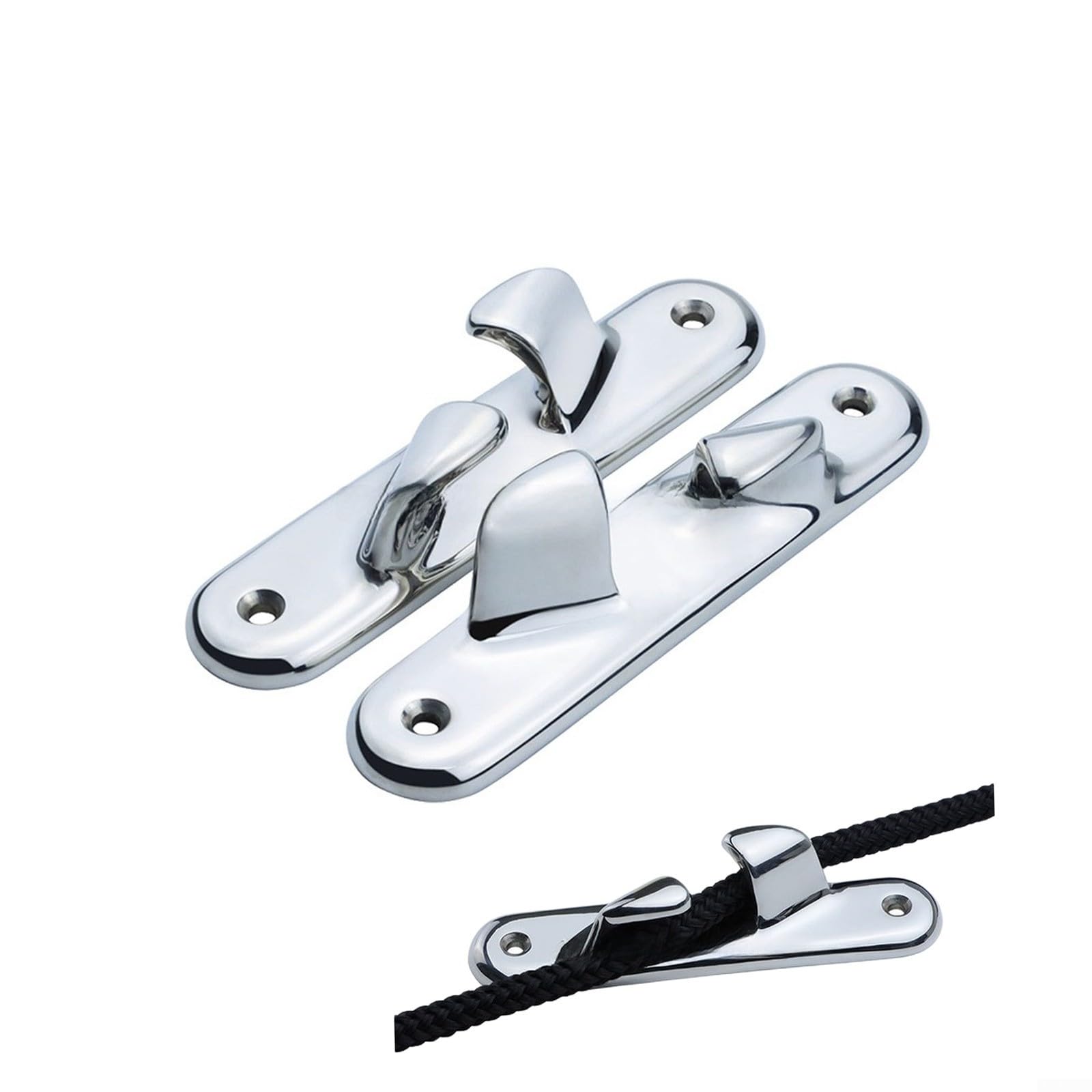 Per Marine Grade 316 per corda in acciaio inossidabile guida linea tacchetto concavo passacavo arco cuneo per barche e yacht costruzione robusta resistente (25,4 cm destra)