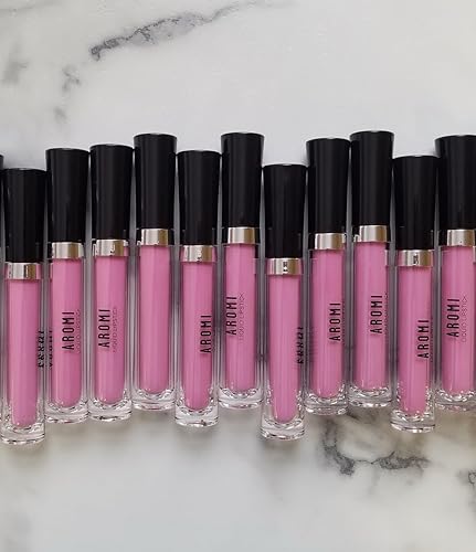 Miniatura 3 de Aromi Lápiz labial líquido rosa bebé, color rosa claro, a prueba de manchas, impermeable y duradero, vegano y libre de crueldad, hecho a mano (rosa