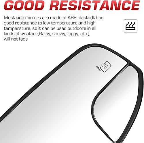 Miniatura 5 de Juego de espejo calefactable para pasajeros y conductores con vista lateral para Ford Fusion 2013, 2014, 2015, 2016, 2017, 2018, 2019, 2020, Ford