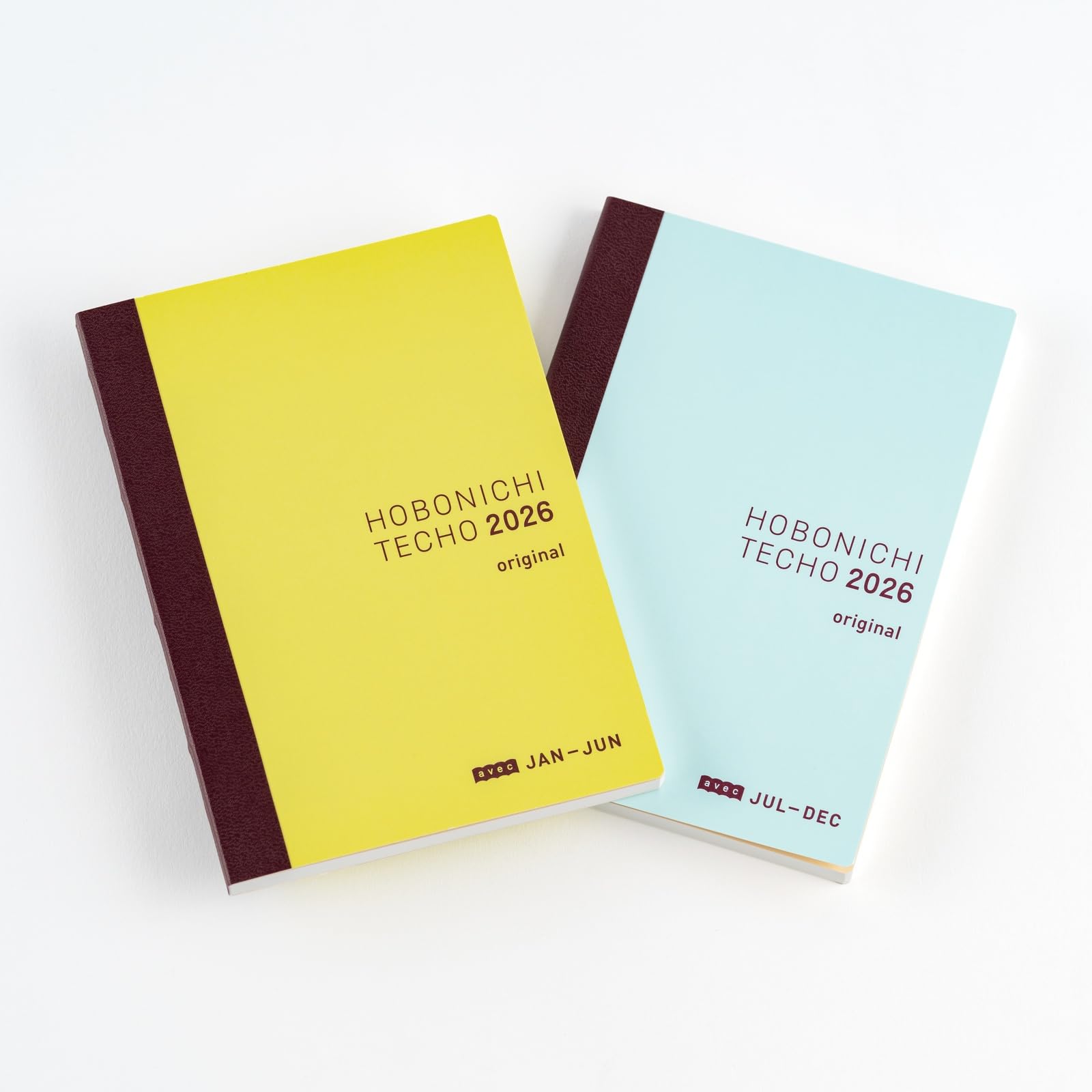 Hobonichi Techo 2026 - Libri originali Avec – A6, giornaliero, 6 mesi x 2 libri (inizio gennaio), giapponese, planner