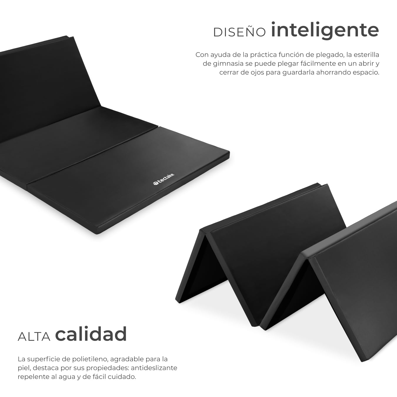 Tectake Colchoneta de gimnasia plegable portátil para fitness y pilates