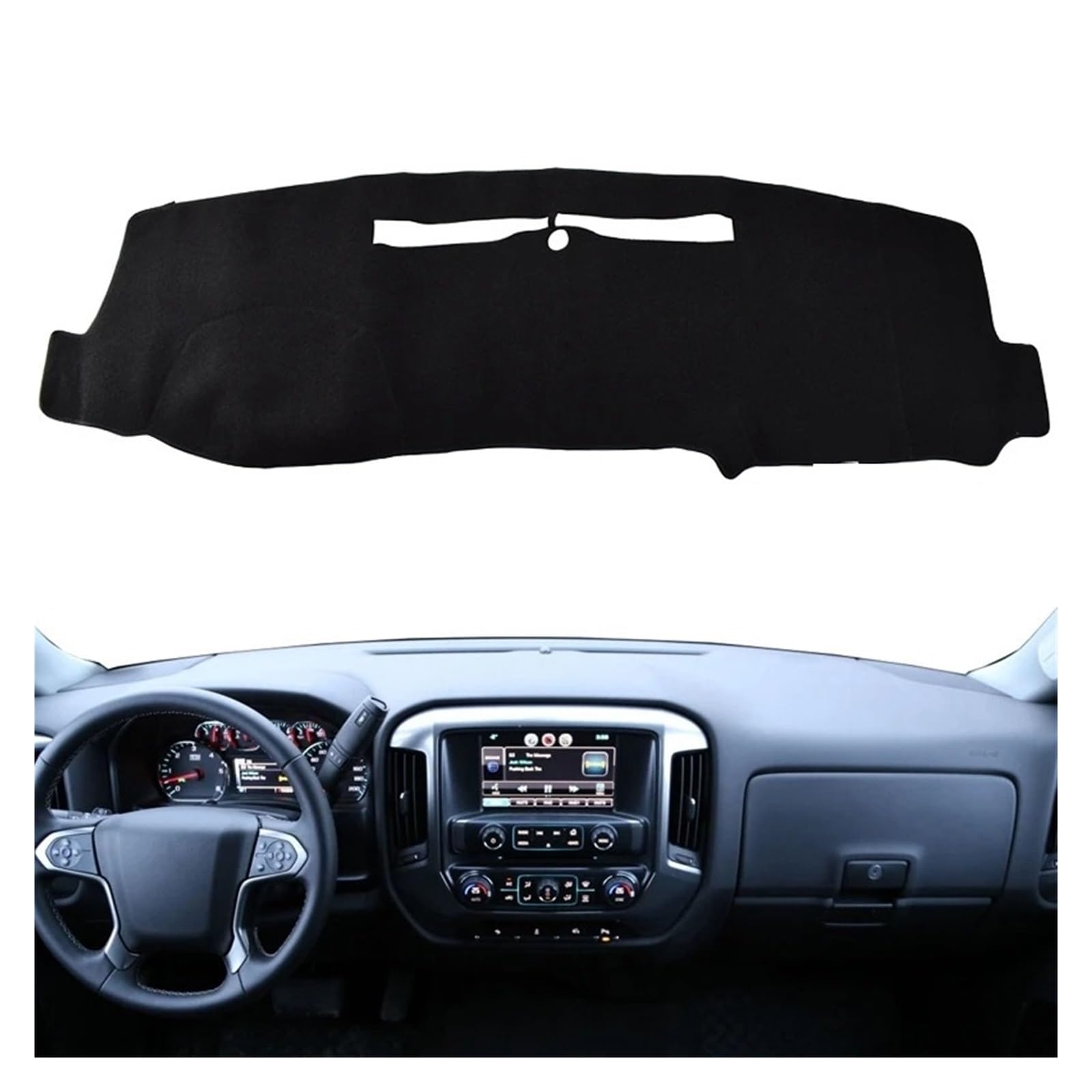 Armaturenbrett-Abdeckmatte Für Chevrolet Für Silverado 1500 2500 3500 2014-2018 Dash Mat Dashmat Dashboard Abdeckung Sonnenschutz Bord Teppich