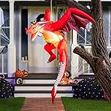 5 Ft Halloween Inflatable Hanging Flying Dragon Polyester