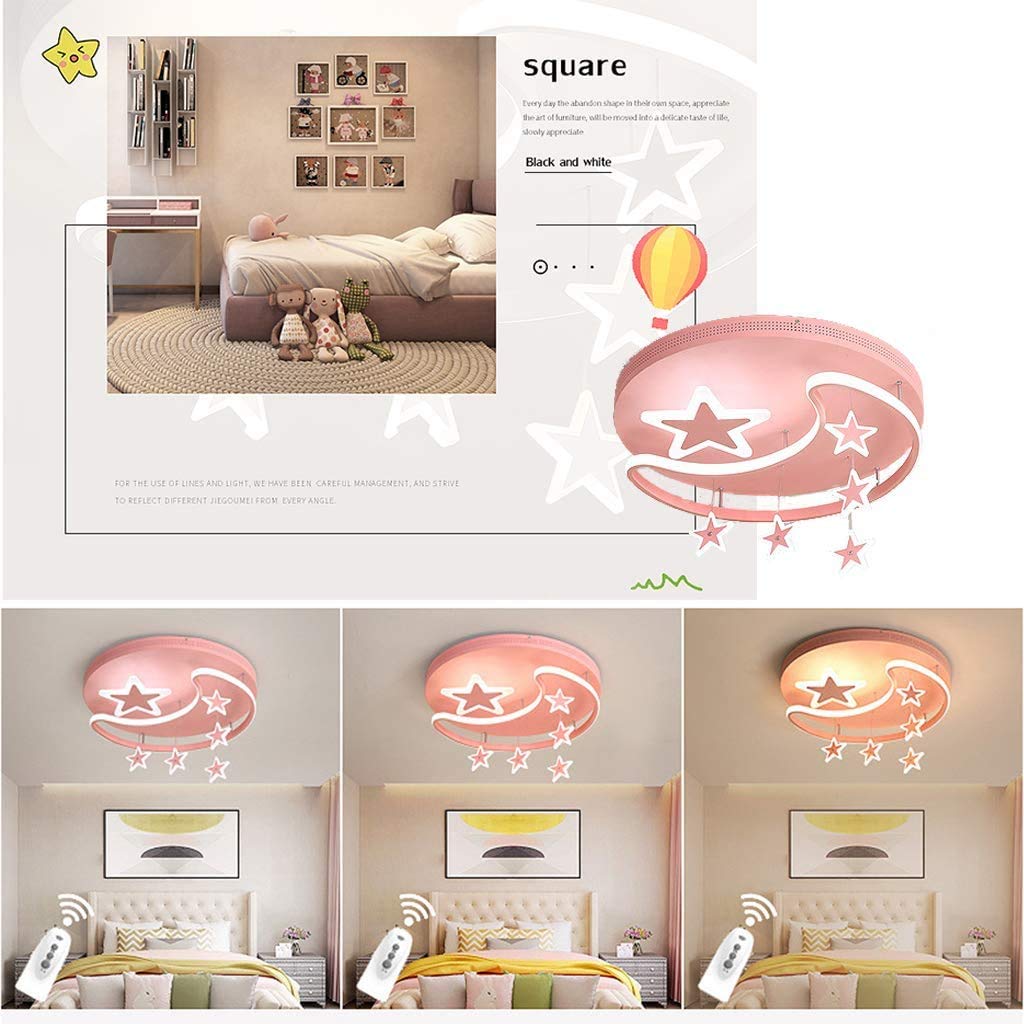 Deckenleuchte Kinderlampe LED Dimmbar Deckenlampe Mit Fernbedienung Acryl Junge Mädchen Schlafzimmerlampe Kinderzimmerlampe Moderne Schlafzimmer Wohnzimmer Küche Kinderzimmer Star Lampe,42cm
