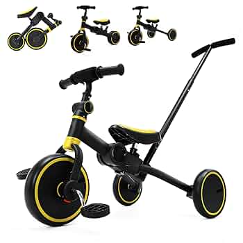 Amazon.co.jp: UBRAVOO 三輪車 押し棒付き 親ハンドル付き 5 in