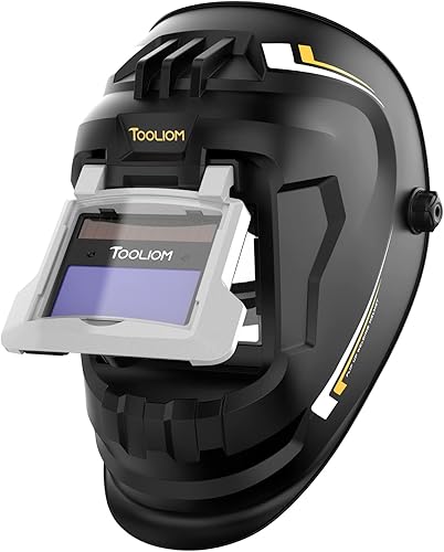 Miniatura 1 de TOOLIOM Casco de soldadura de oscurecimiento automático, color verdadero 1112, capucha de soldadura frontal abatible con rango de sombra ajustable