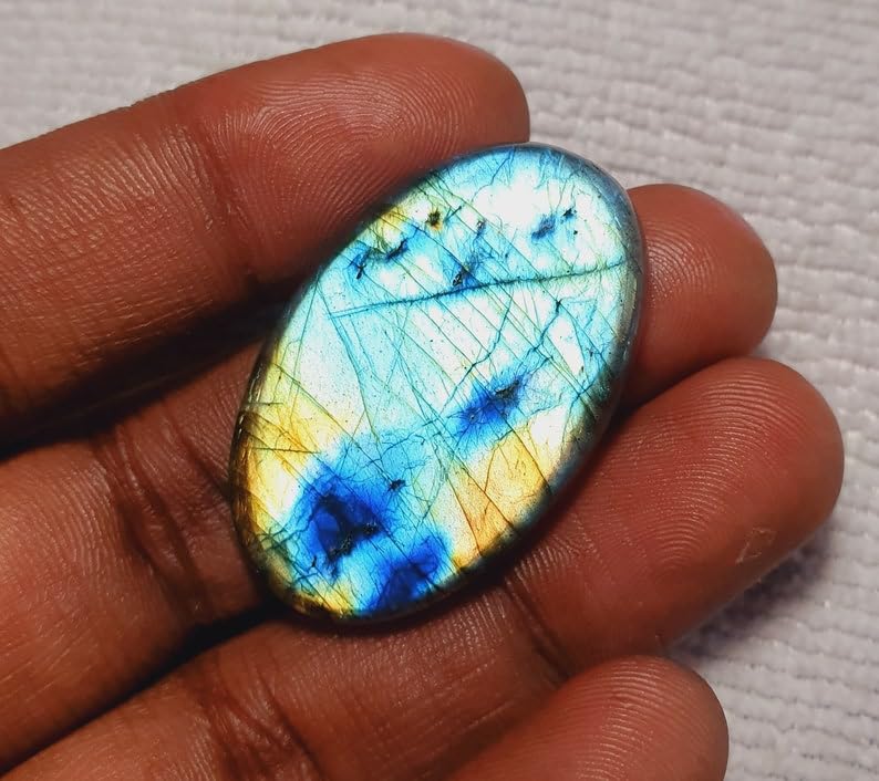 Labradorite naturelle ovale pour créer votre pendentif bohème unique - 3