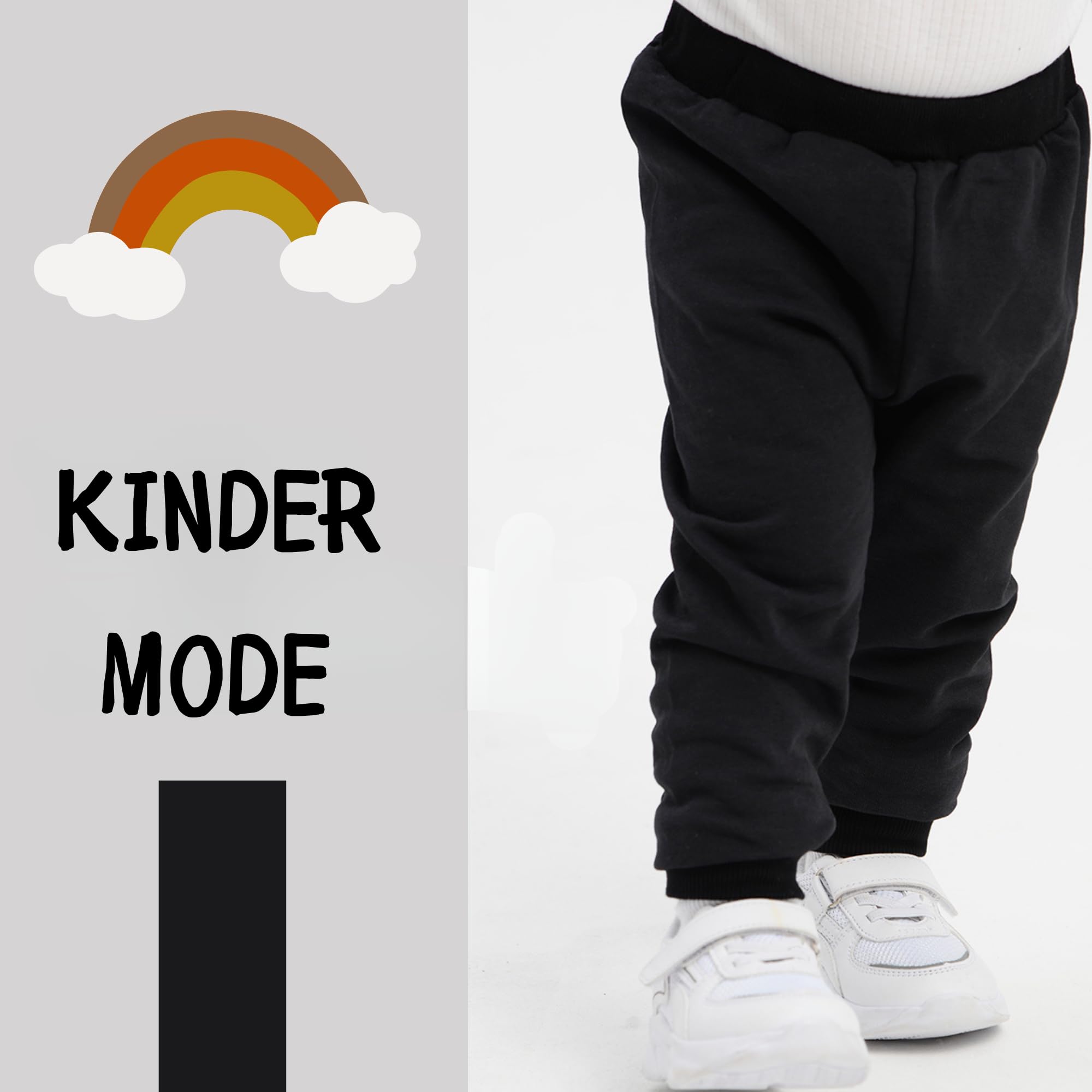 Pantaloni da bambino in 100% cotone, confezione da 2 pezzi, casual, morbidi e confortevoli, per ragazzi e ragazze