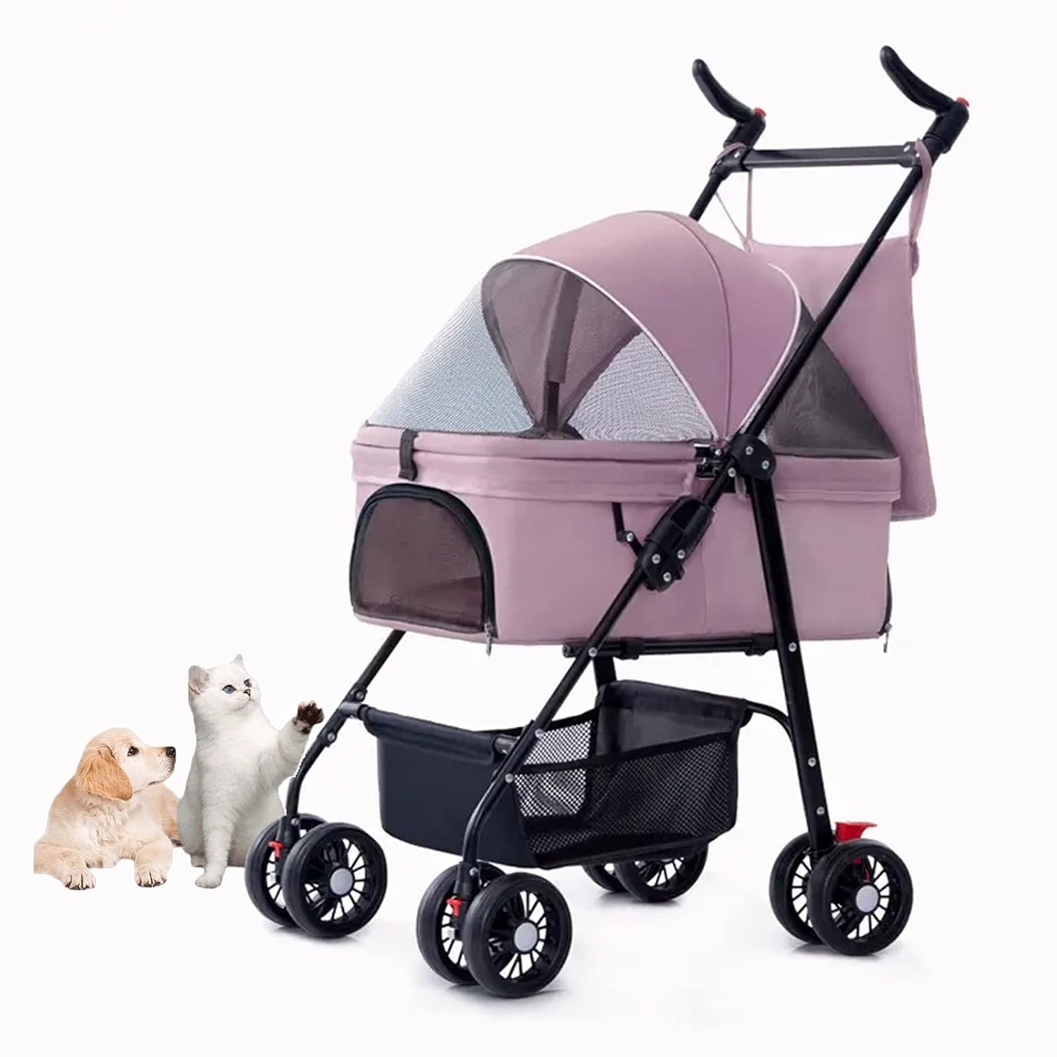 Pet Stroller for Dog and Cat, Detachable Pet Travel Carrier