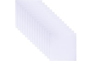 Breling Precut 10x10 Inch White Cotton Fabric Squares for Quilting and Sewing (20-Pcs)