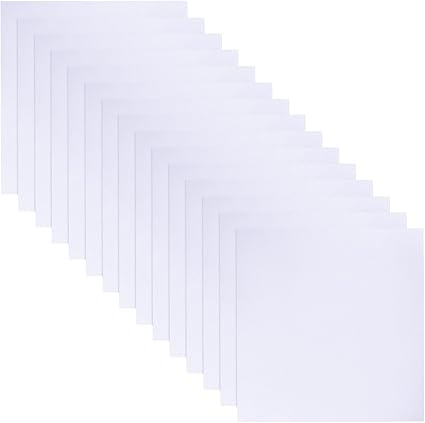 Breling 20 Pcs 10 x 10 Inch Cotton Fabric Bundle Squares Precut Fabric Squares for Sewing Making Quilts for Craft Lovers (One Size,White)