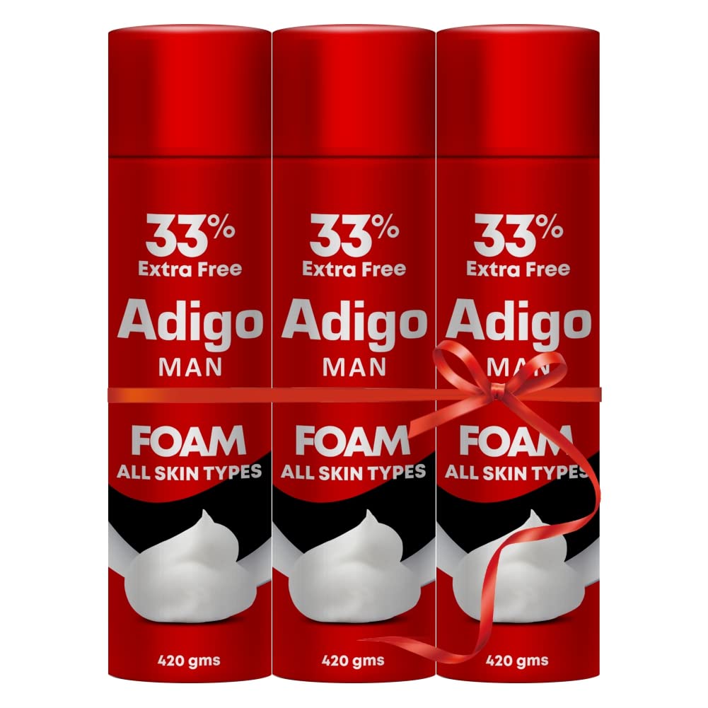 Adigo | Man | Classic & Regular | Shaving Foam | All Skin Type | 420 gm | with 33% Extra Free (Pack Of 3) (B0BHJ32QPG) Amazon Price History, Amazon Price Tracker