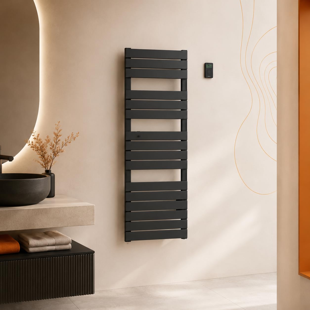 BESTHERM - Sèche-serviette électrique sans fluide 750W ANIS noir