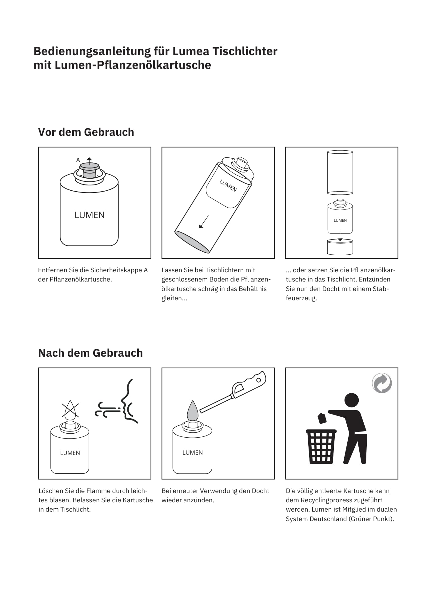 Lumea Tischlicht Shiny Gelb - Windlicht Mit Flüssigwachskerze 40h Brenndauer