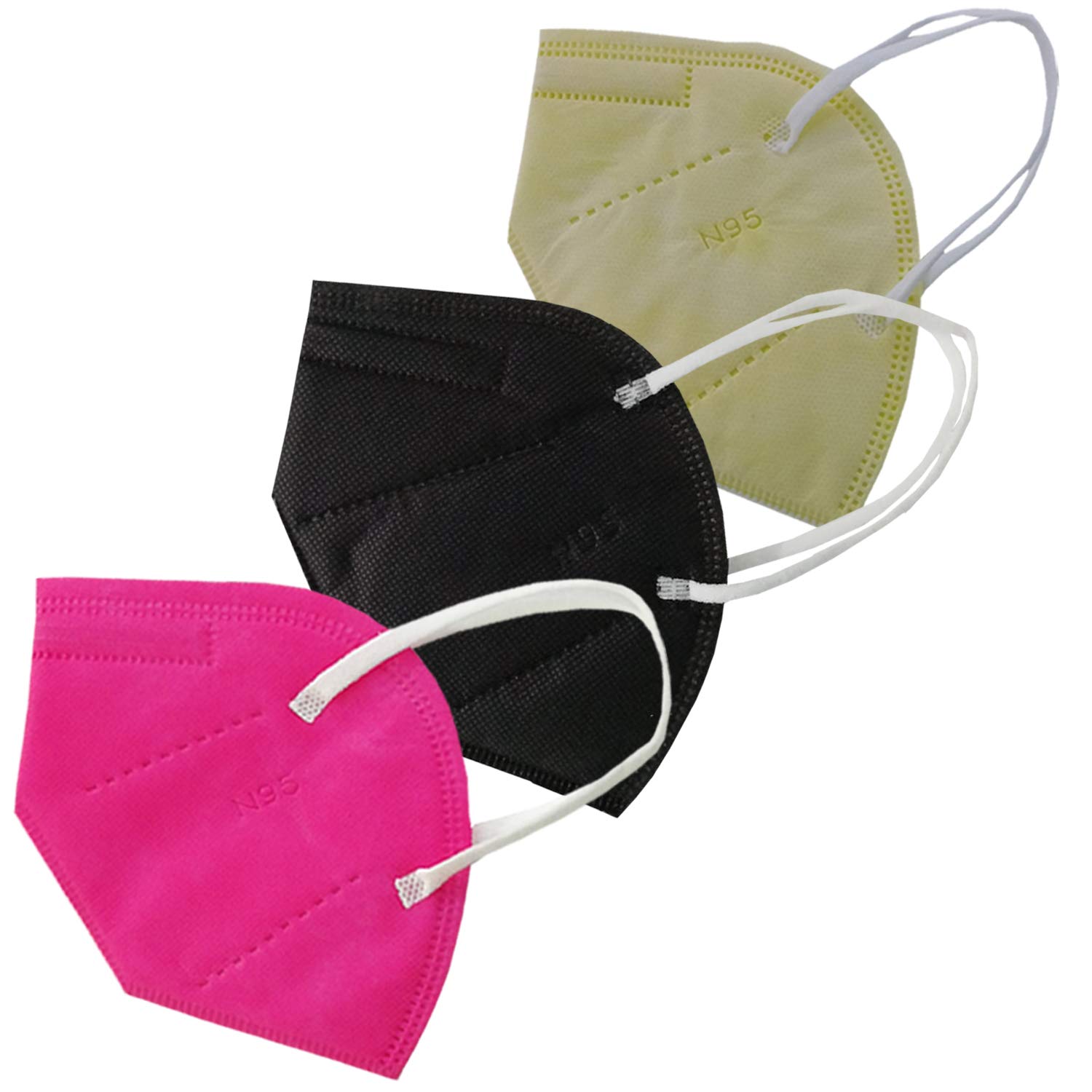 9 ImpressionN95 Nonwoven Fabric Unisex N95 Mask, Multicolor - Pack of 3