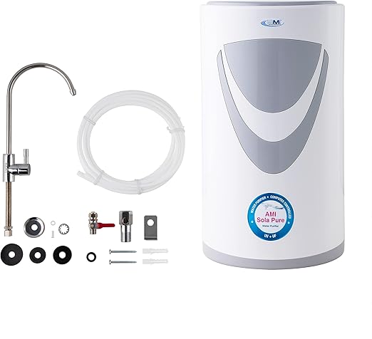 AMI Sola Pure, Under-The-Counter UV Water Purifier, Water Filter for Sink with UV and UF AMI Sola Pure, Under-The-Counter UV Water Purifier, Water Filter for Sink with UV and UF