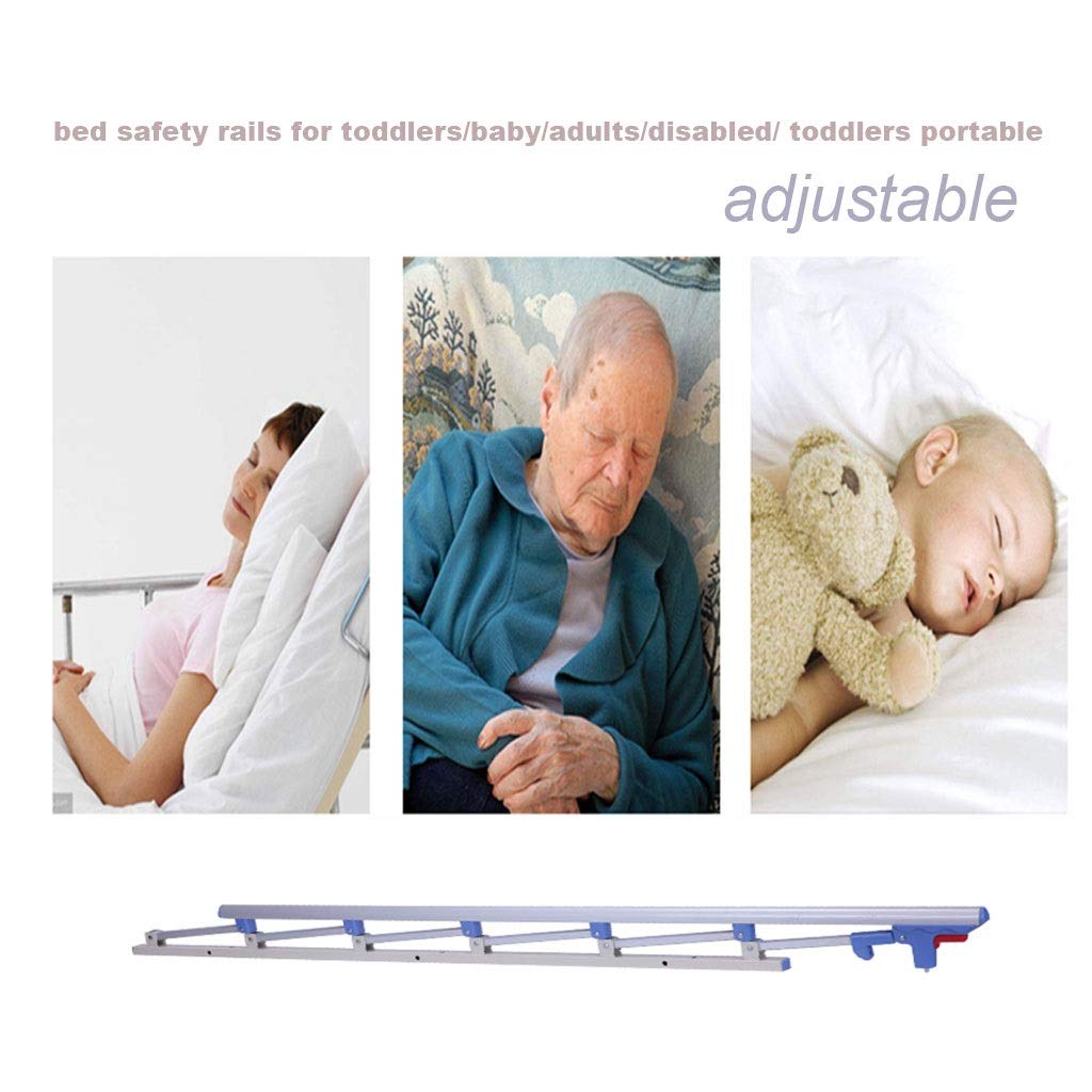 Protector Lateral para Cama portátil de Ancianos, barandilla de Seguridad para Adultos Mayores, Ajustable, Plegable con un Solo Clic, Hecha a Mano, Barra de par