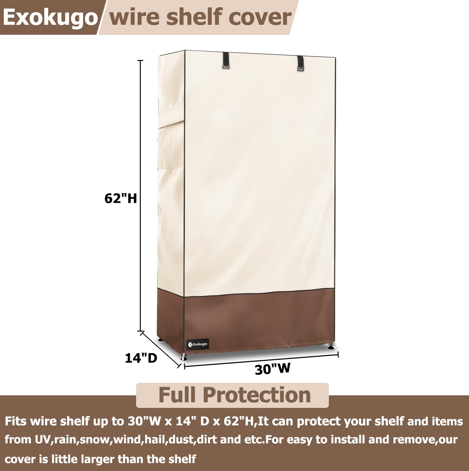 ZYSUOR Waterproof Dustproof Shelving Cover For Wire