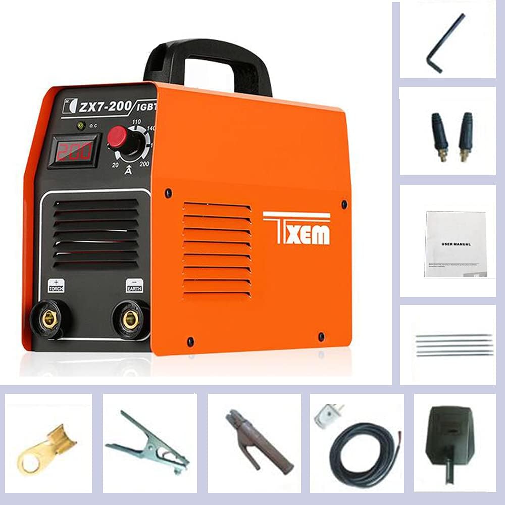 New Arrivals SUNCHI ZX7-200 220V 200AMP Mini Portable Welding Machine DC Inverter ARC Stick Welder Kit Equipment (Welder With accessories) Exclusive Discount 🔥 SUNCHI ZX7-200 220V 200AMP Mini Portable Welding Machine DC Inverter ARC Stick Welder Kit Equipment (Welder With accessories)