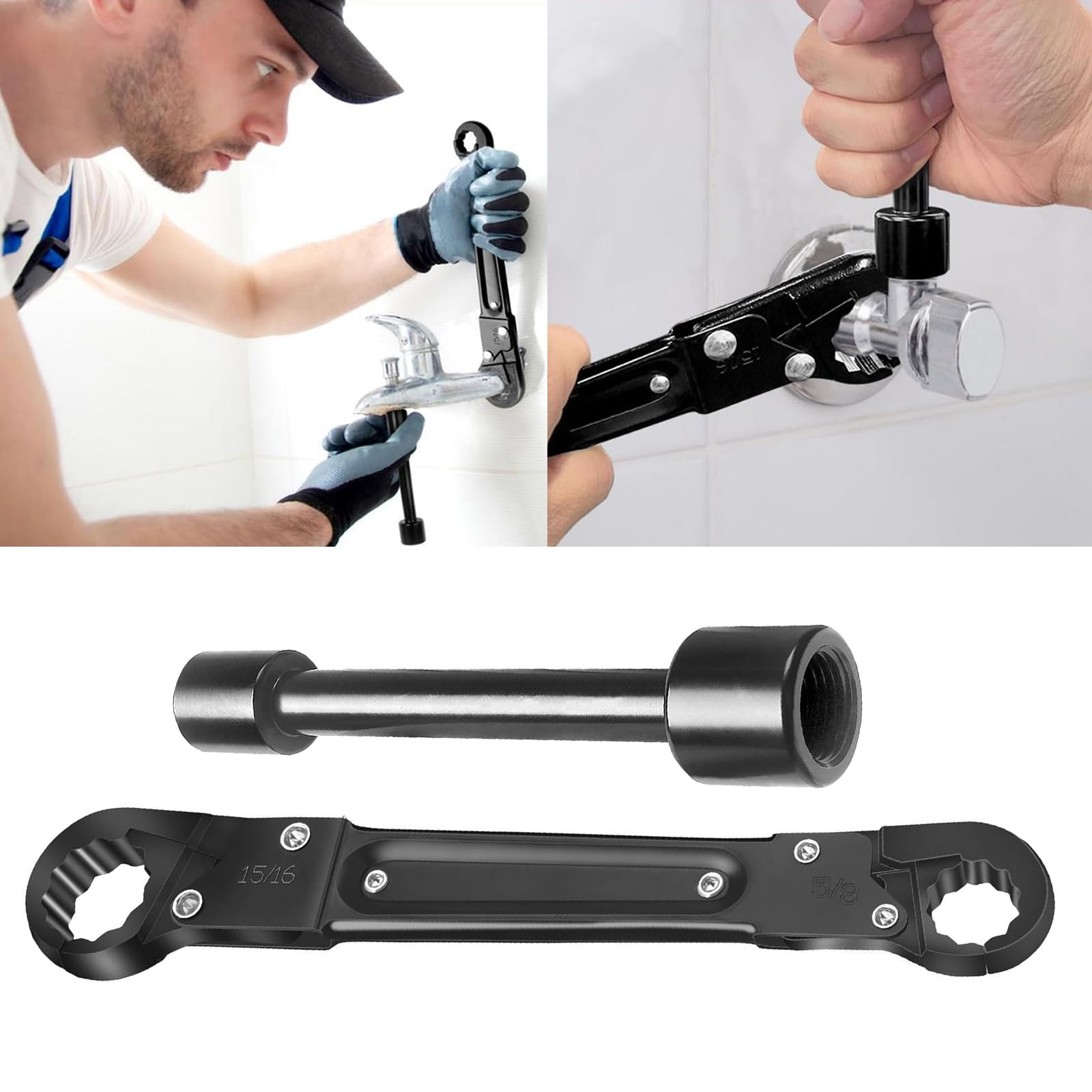 Herramienta de fontanería profesional, llave de tope, llave de fontanería profesional