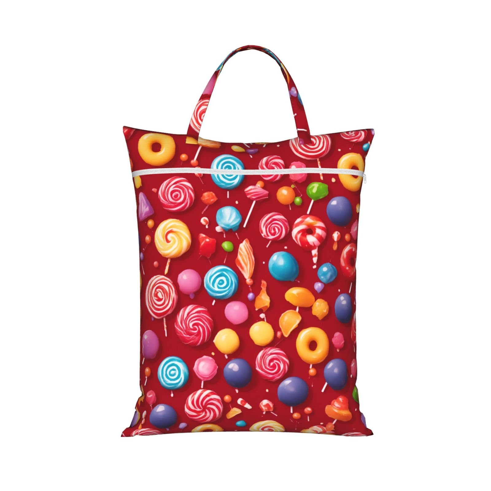 Pphgut 1 Pc Lollipop Print Travel Laundry Bag Portable Dirt Clothes Bags Daily Hiking Camping Vacation