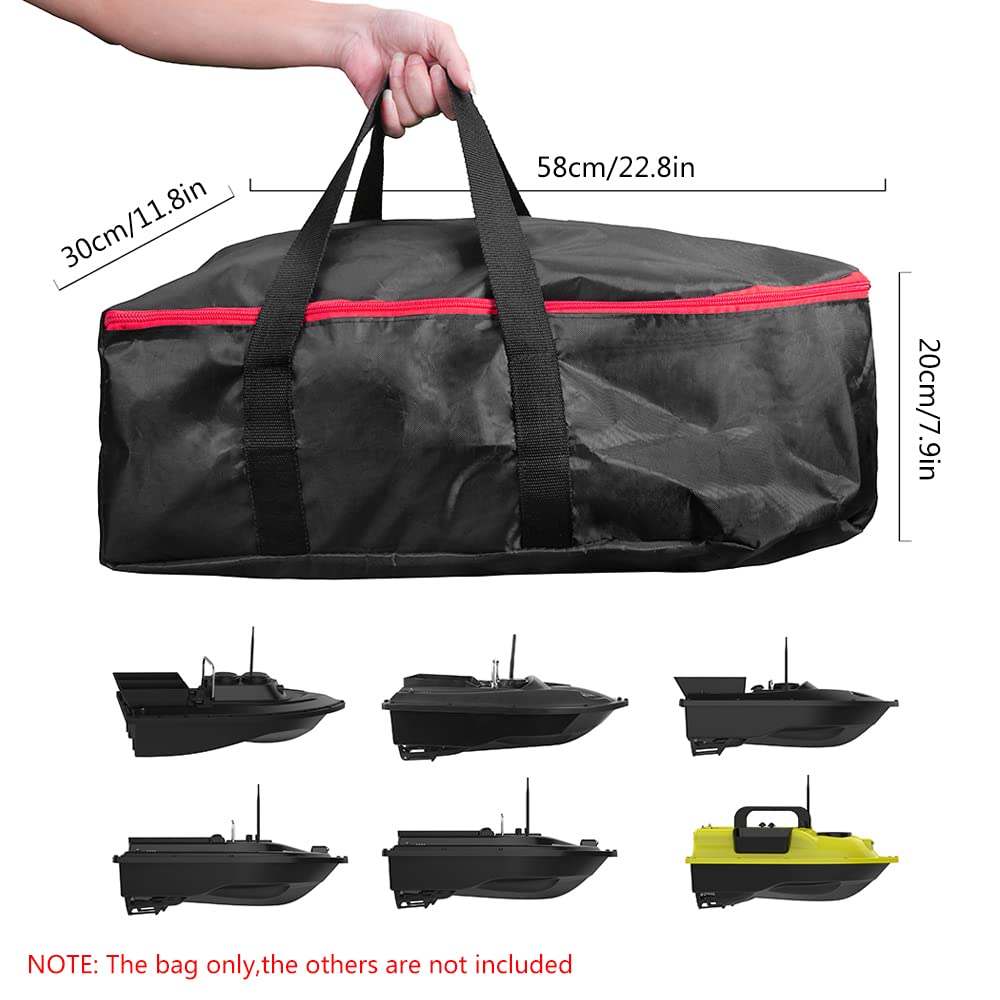 SHUAIGUO bait boat bag,Carry Bag for Bait Boat Water Repellent Fishing Boat Storage Bag(Black) - Image 2