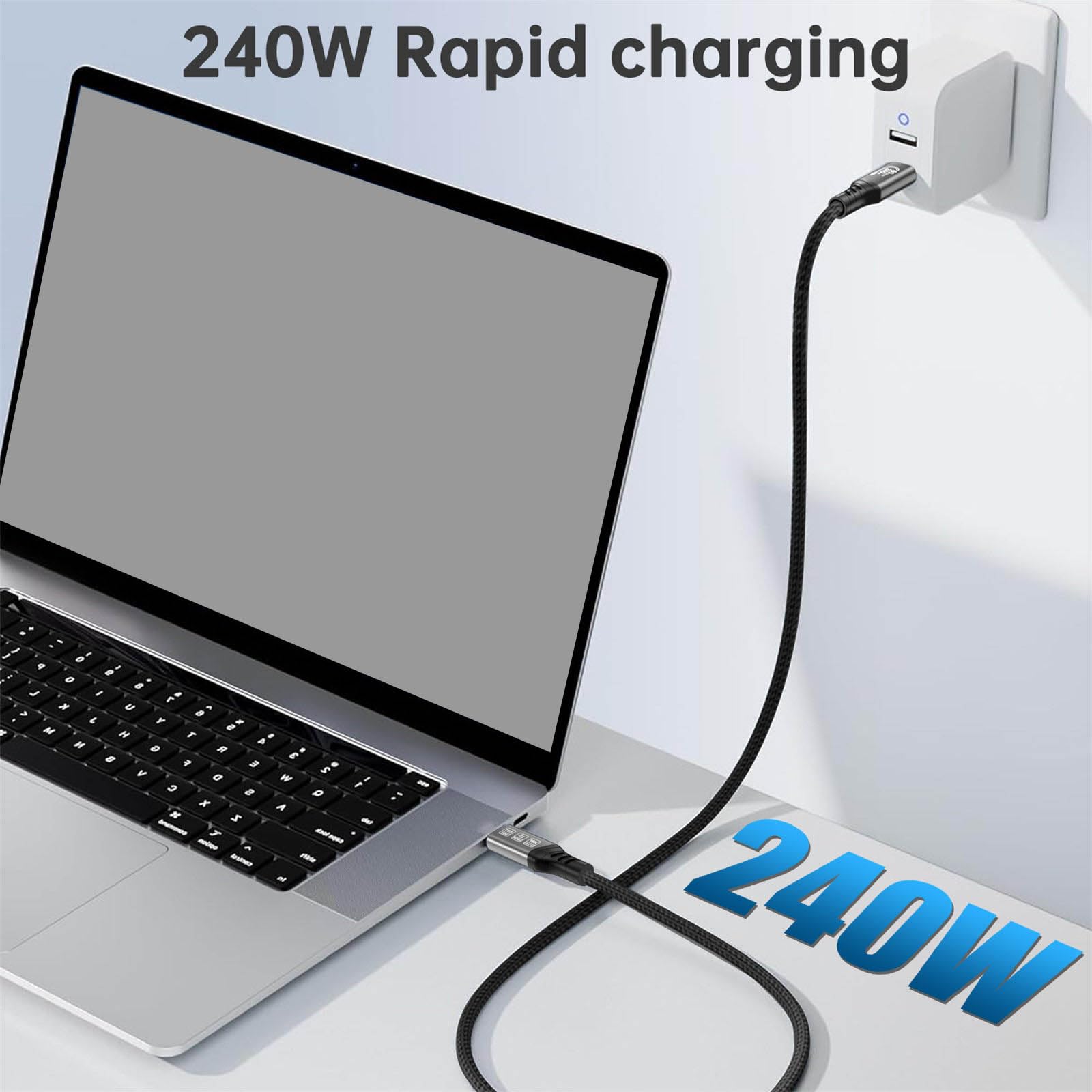 Cavo USB 4 Veloce 5 Che Offre trasferimento Dati a 80 Gbps e Ricarica a 240 WPD per Monitor USB C