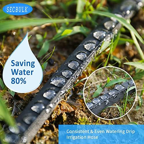 2025 Flat Soaker Hose 50 ft for Garden, 50' Linkable Drip Hose Diy Garden Irrigation System Saving 80% Water, Dual-layer Leak-free Design Water Hose with Holes - Thumbnail 2