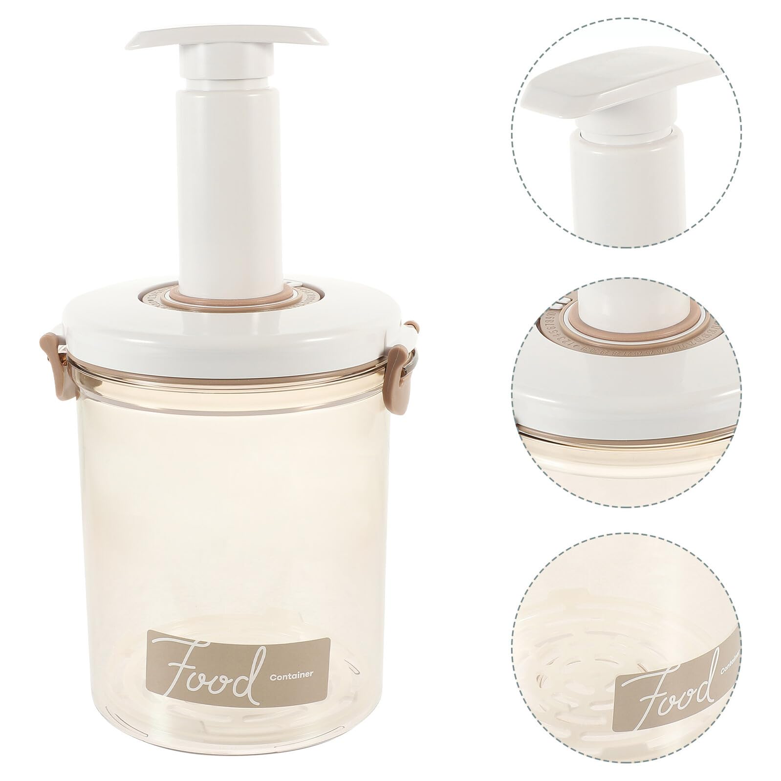 Boîte de Conservation sous Vide Alimentaire 1,45 L en Plastique Alimentaire avec Pompe Manuelle, Hermétique et Étanche, pour Stockage de Céréales et Aliments Secs Cuisine