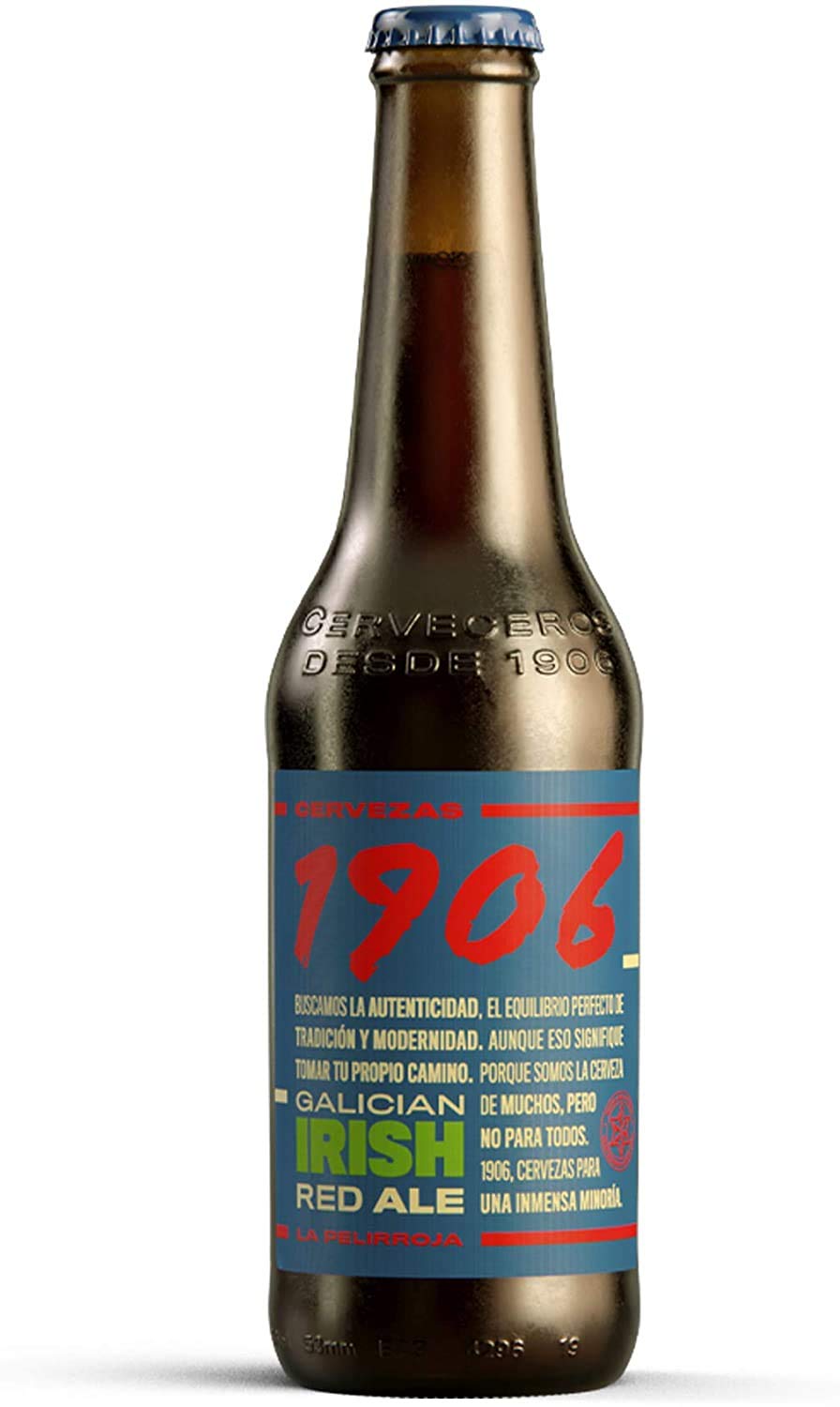 Cerveza 1906 GALICIAN IRISH RED ALE PACK 24 BOTELLAS DE 33 CL & La Estrella de Galicia Cerveza - Pack de 24 botellas x 330 ml - Total: 7.92L