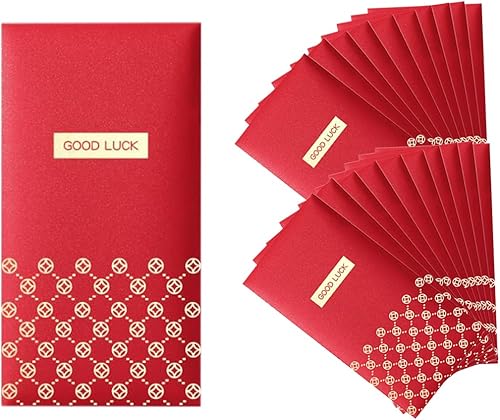 20 sobres chinos rojos con dinero de la suerte chino Hong Bao para bodas Año Nuevo regalo - B