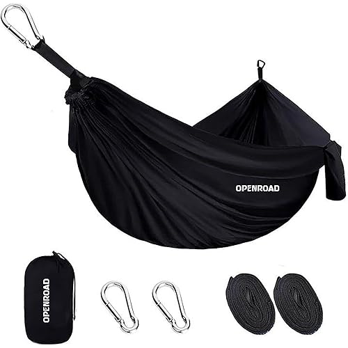 OPENROAD Camping Hammock with Straps: All-in-One Portable Hammock for Backpacking & Travel, 500lb Capacity