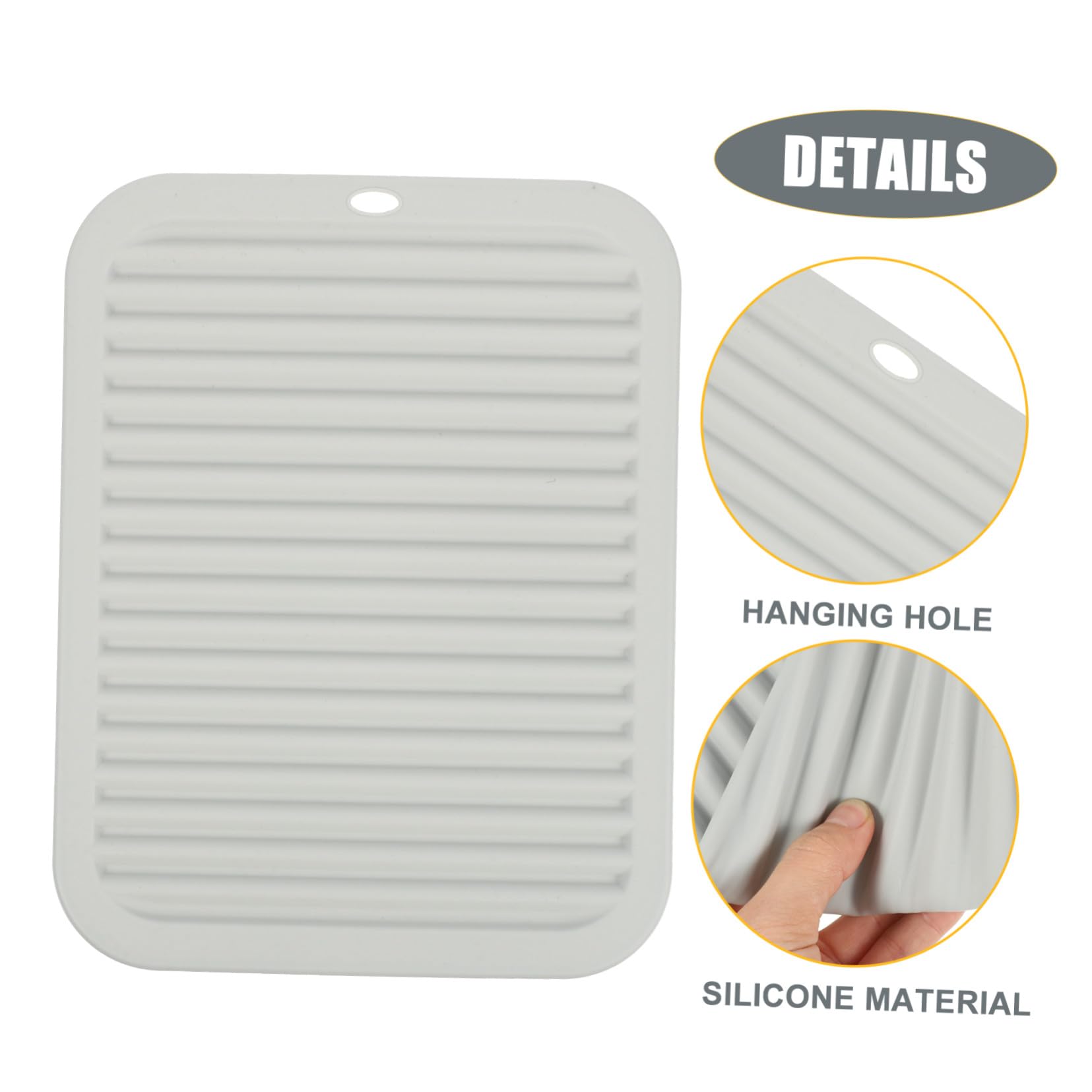 STOBAZA 2 pezzi Tappetino in Silicone Resistente al Calore Sottopentola Antiscivolo Rettangolare Protezione per Pentole e Ciotole Facile da per Cucina