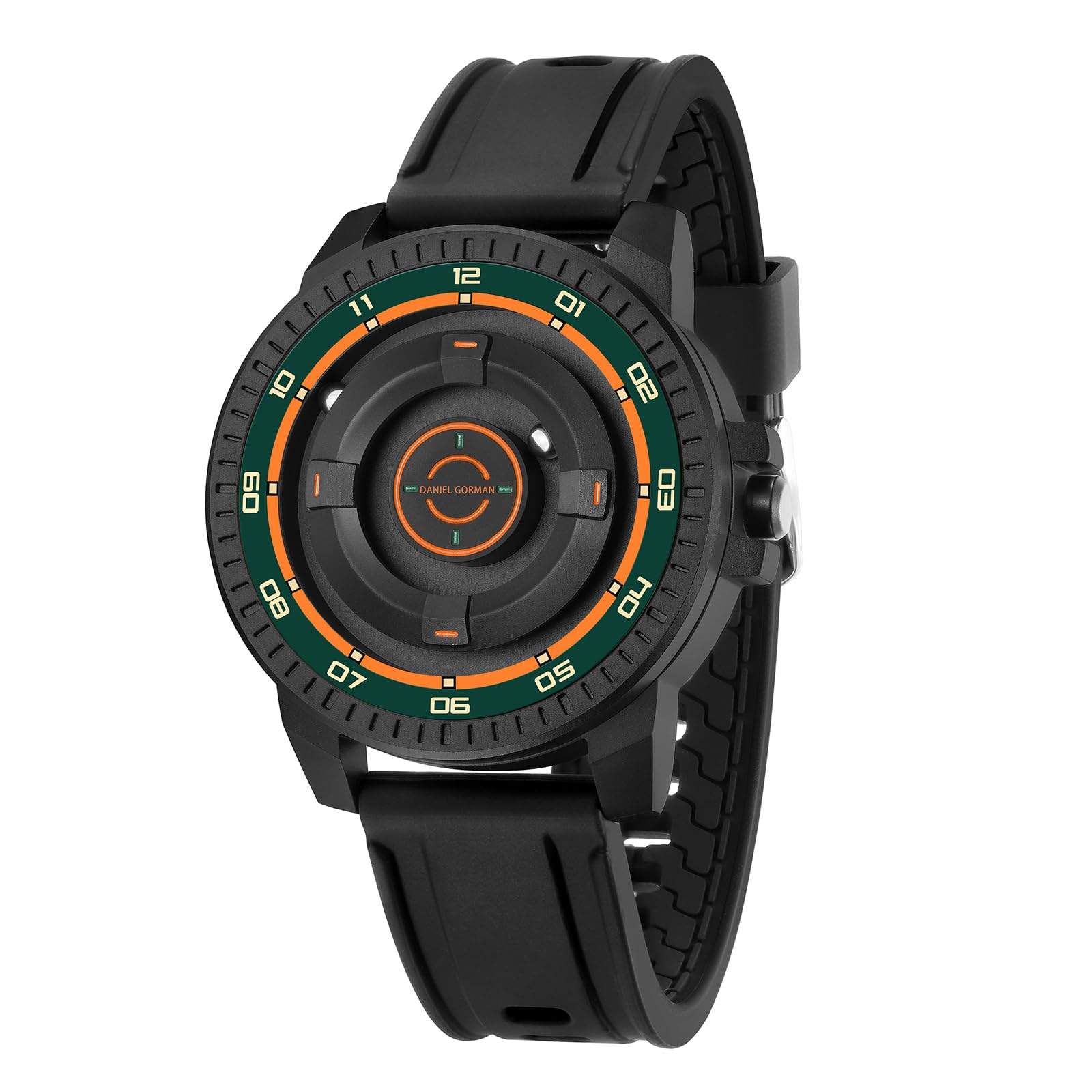 Daniel Gorman Magnetic Watch for Men Unique Pointer Design Analogue Quartz Business Casual Fashion Waterproof Wrist Watch Gift for Men Father 2th Army Green