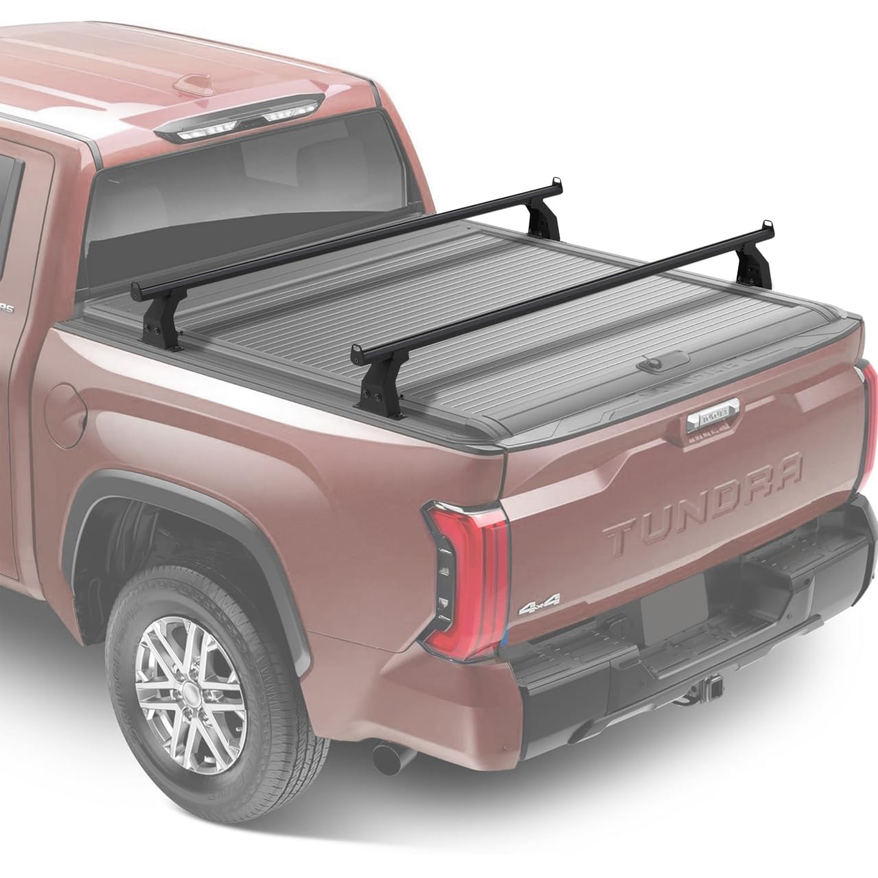 Adjustable 71.3”Heavy Duty Truck Bed Rack Cross Bars?2PCS? for Full-Size Trucks with Retractable Truck Bed Tonneau Covers Aluminum Crossbar with Top Slide Mount|Fits Kayak Racks, Bike Racks, and More