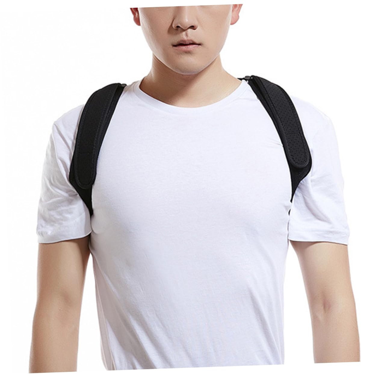 Holibanna 1Pc Invisible Hunchback Posture Belt for Adults Elastic Sitting Posture Support Shoulder Belt for Men Women Fits All