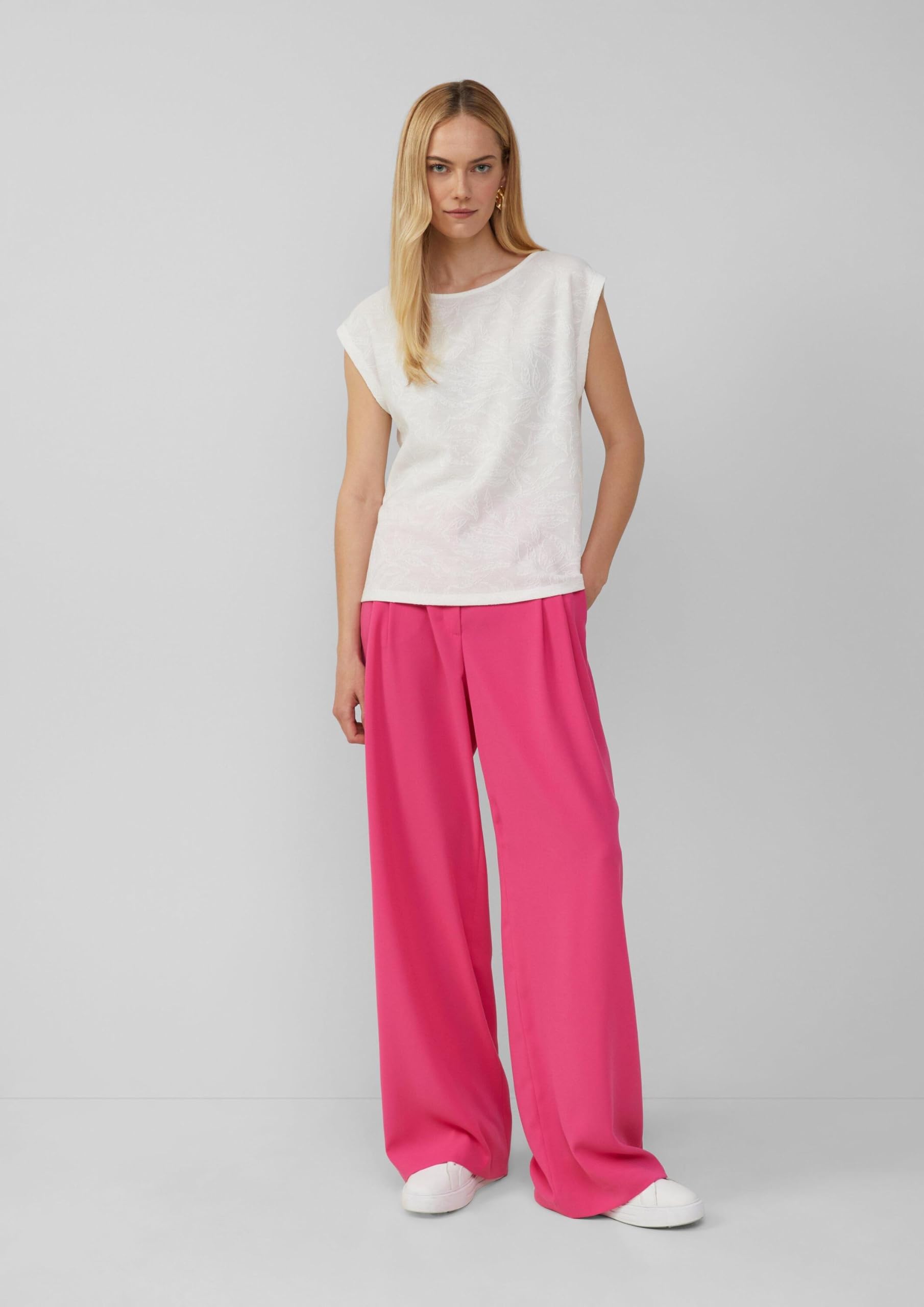 s.Oliver Damen Crêpe Extra Wide Leg Hose