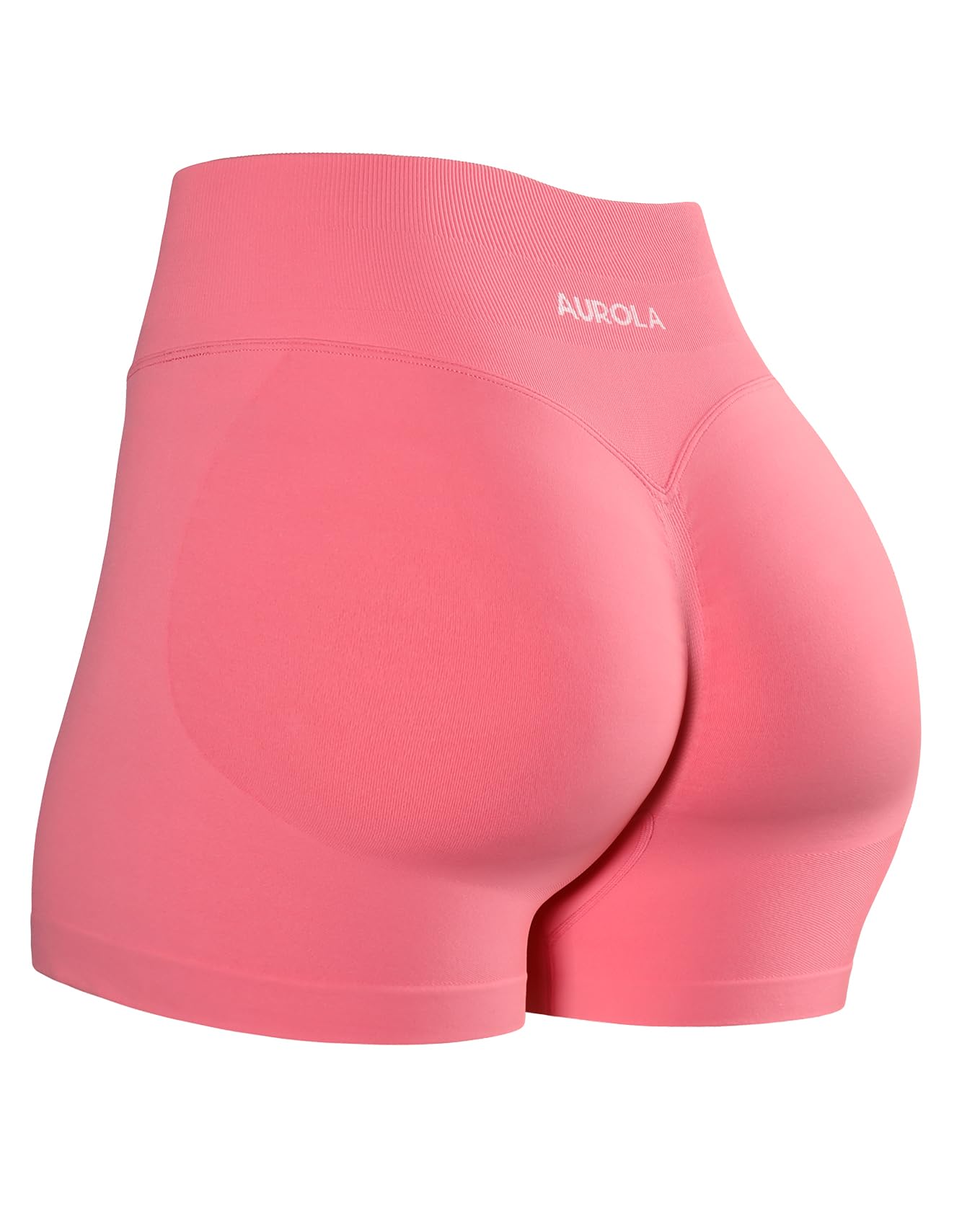 AUROLA Influence Workout Shorts for Women,2.5 3.5 4.5 5.5 6.5 No Roll Up Squat Proof Scrunch Seamless Compression Gym Short