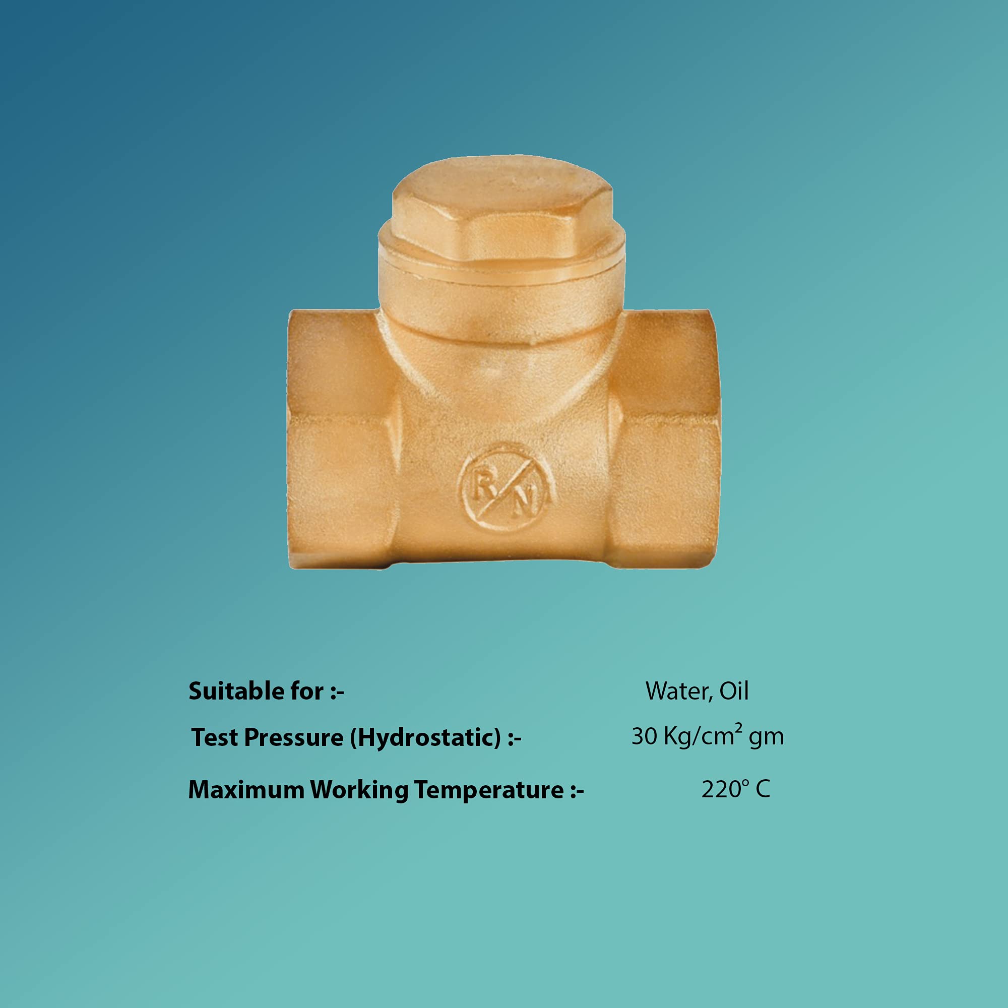 RN Forged Brass Horizontal Check Valve