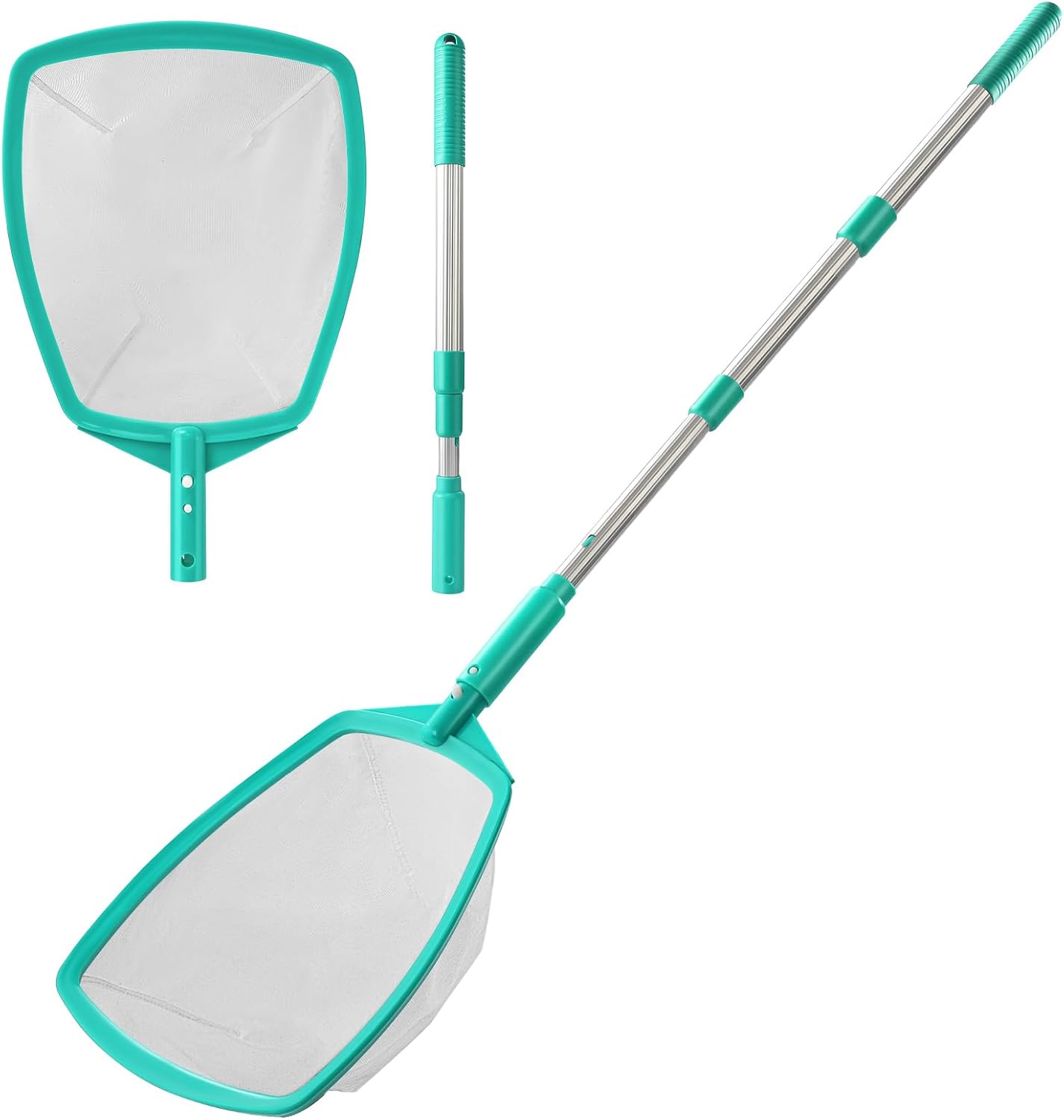 Pool Skimmer Pool Net with 3 Section Pole, 48 inch Pool