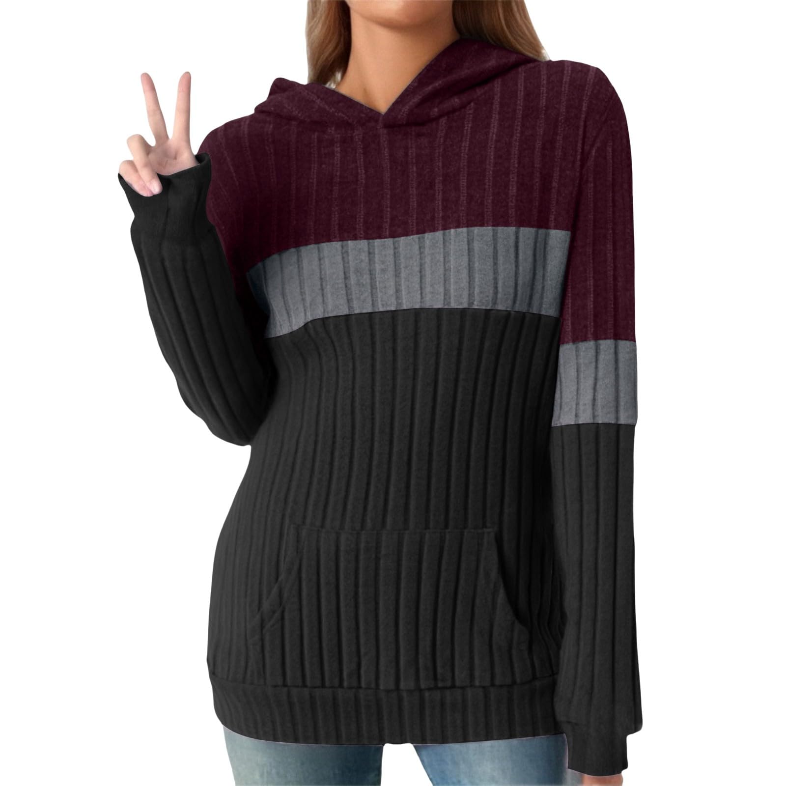 Womens Cute Sweaters Casual Long Sleeve Oversized Shirts Winter Loose Fit Cozy Crewneck Tunic Pullovers Knit Tops