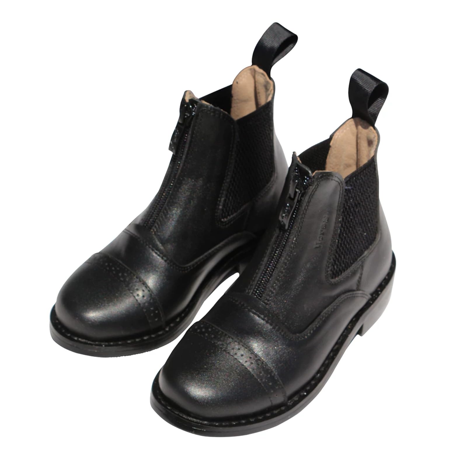 predolo Botas Ecuestres Cortas Piel Auténtica Botines Montar Diseño Europeo Calzado Ecuestre para Adultos, Hípica, 32