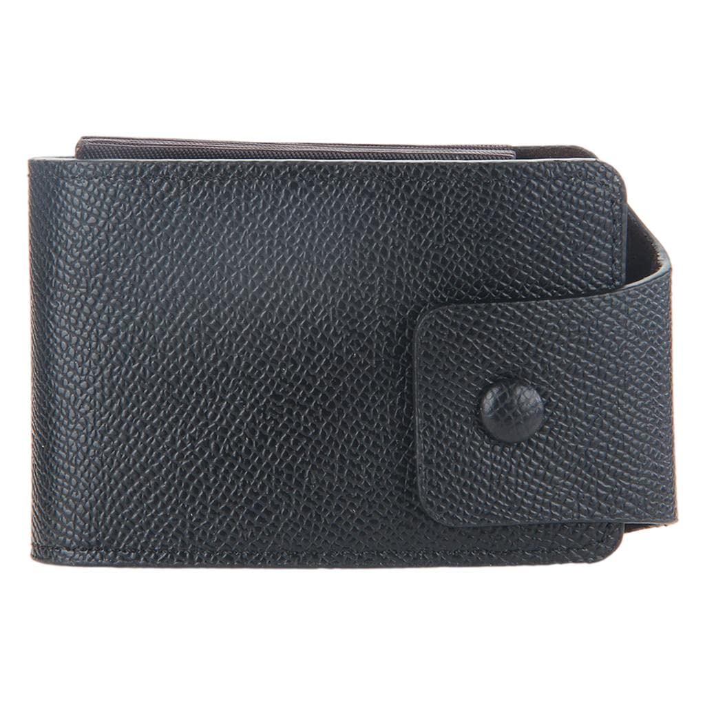 myaddiction Minimalist Card Holder Large Capacity Money Clip PU Women Pocket Black Clothing, Shoes & Accessories | Mens Accessories | Wallets-picture-38