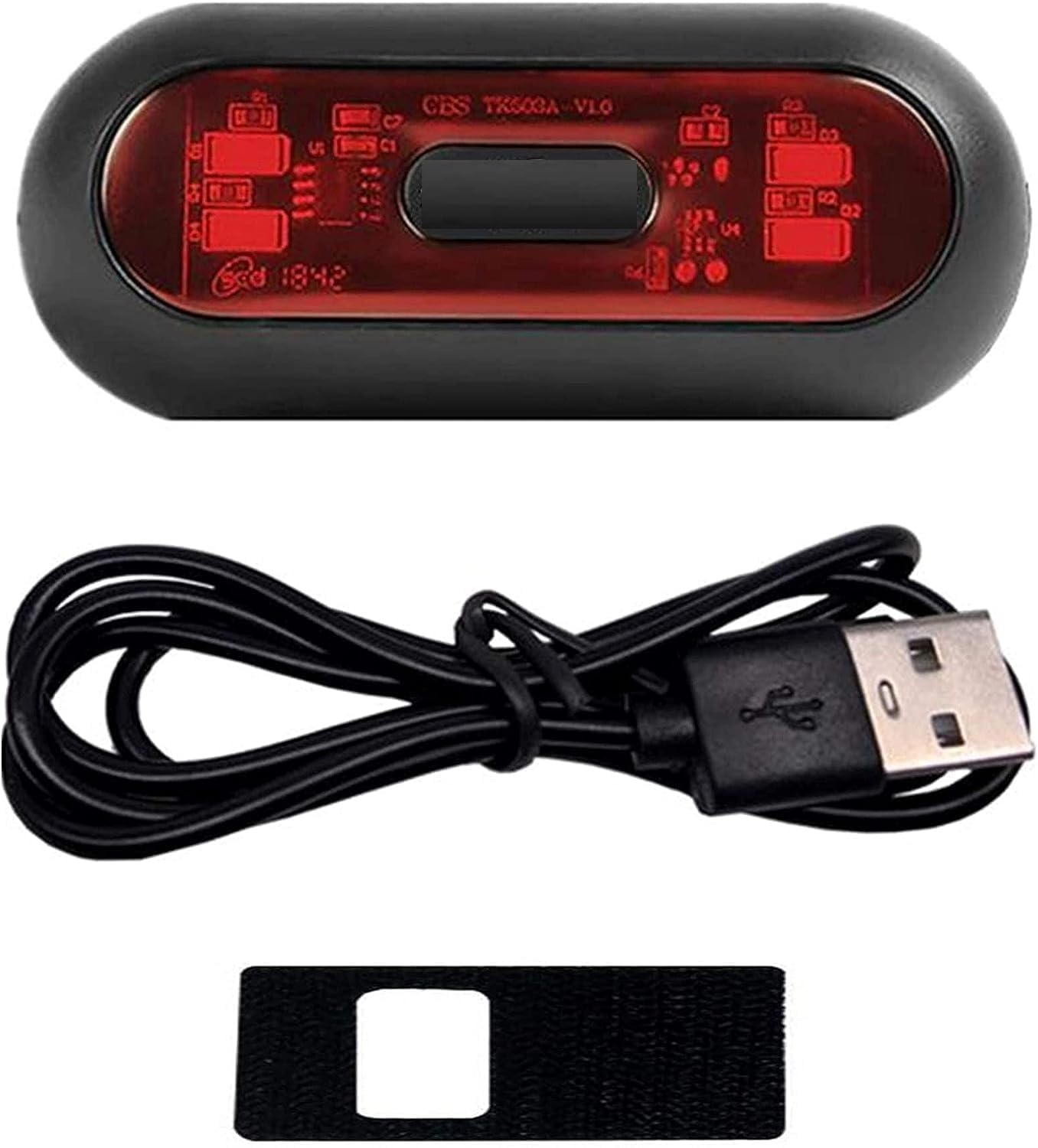 BKN Universal Helmet Light/LED with 3 Modes Flashing | Blinking | Strobe | Motorcycle Bike Rear Red Safety Helmet Light, Warning Tail Light for Night Riding with Rechargeable Battery & USB-picture-28
