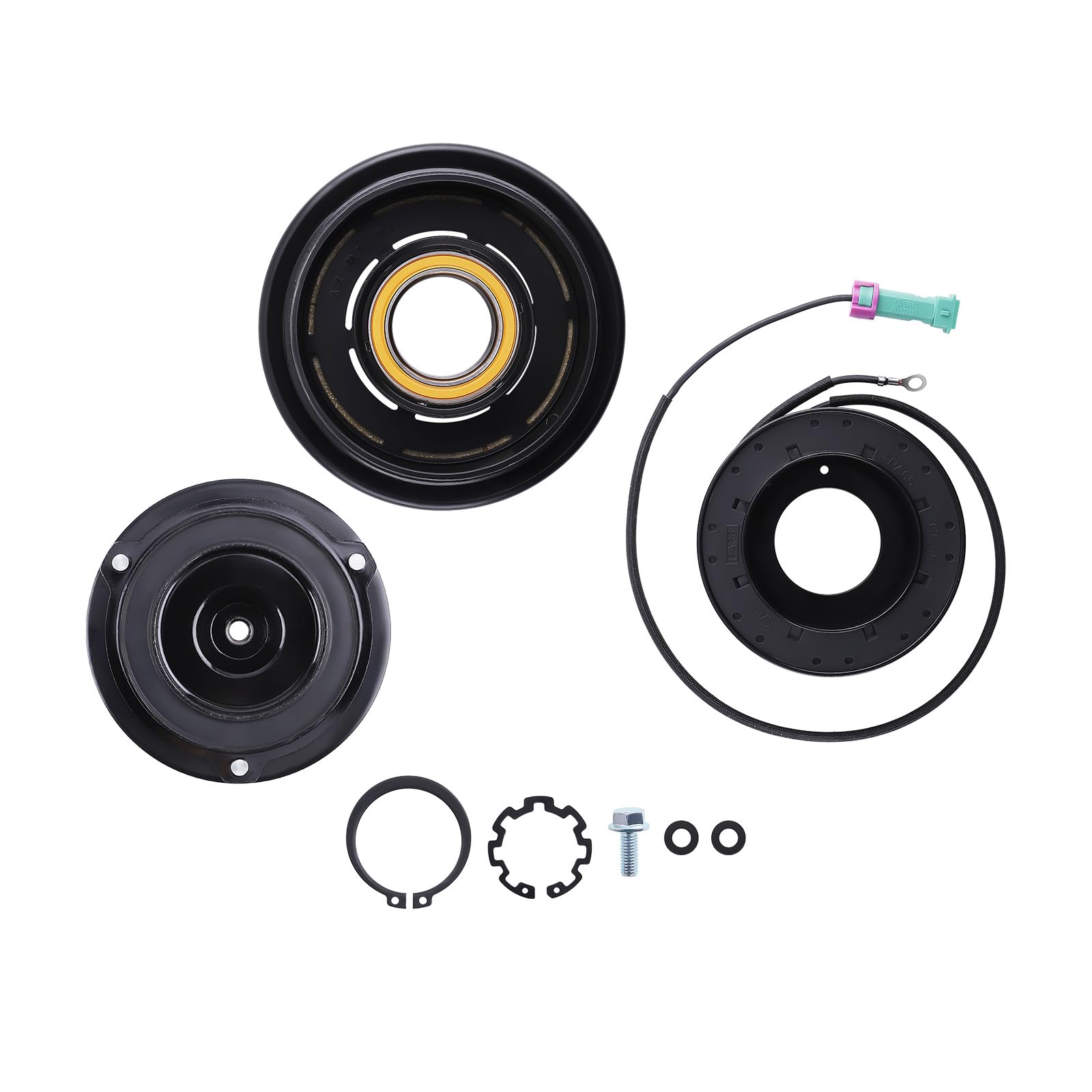 maXpeedingrods 4B0260805B, 4B0260805BX 12 V Magnetkupplung Klimakompressor Kupplung für Audi A4 Porsche 911 996 997 VW Passat 3B3 Variant 3B6 Skoda Superb 3U4 4B3260805, 4D0260805B