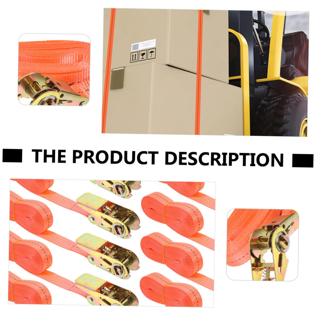Toddmomy 2 pezzi Cinghie di Fissaggio con Cricchetto Pz Tenditore Rapido per Carichi Pesanti Cinghie Resistente in Poliestere con Ganci Acciaio per Trasporto Sicuro e Facile Rilascio