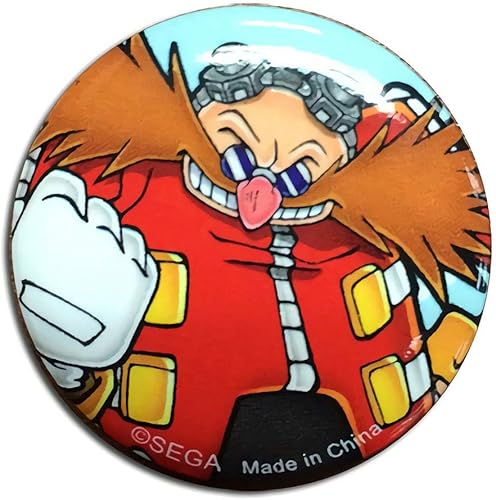 Gran entretenimiento oriental Sonic The Hedgehog Dr. Eggman botón, 1.25"
