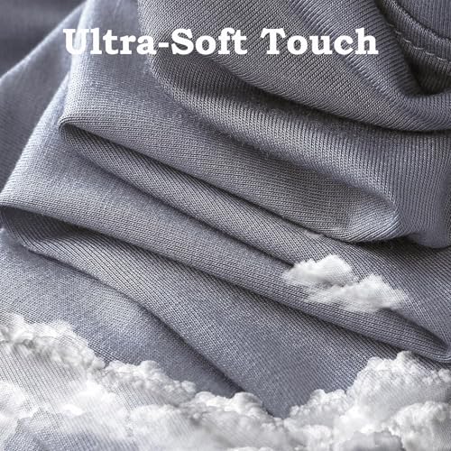 Mens Nightgown Nightshirt Sleep Shirts Night Gown Sleeping Lounge Comfy Stretchy V Neck Short Sleeve4